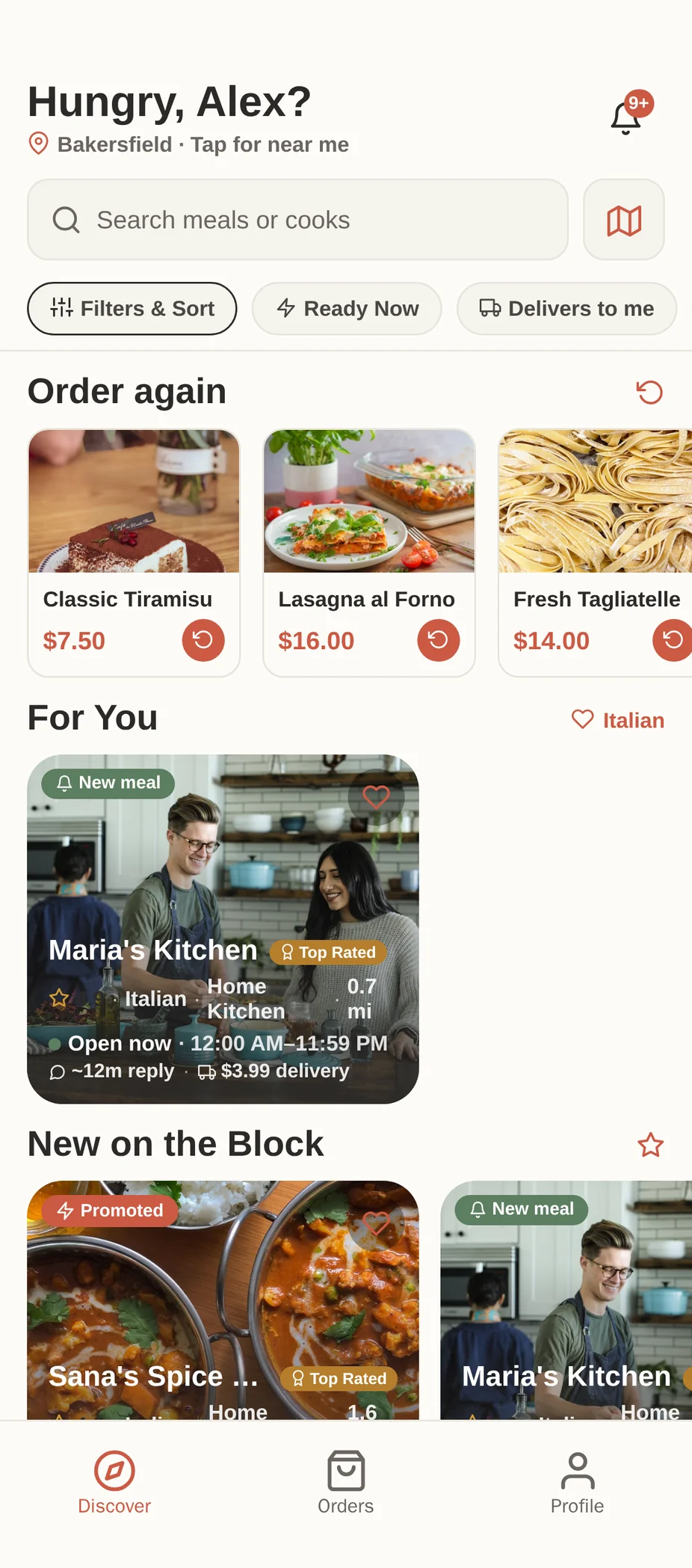 Discover food creators near you